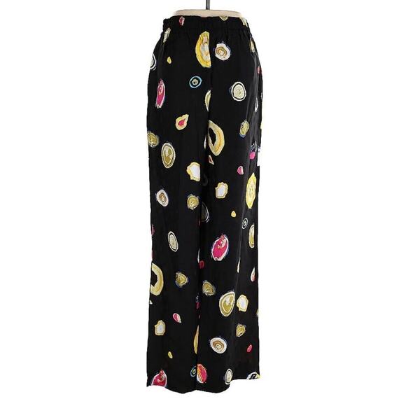 Diane Von Furstenberg Denise Silk Colorful Geode Wide Leg Pants Small S 4 6 $400 - Picture 6 of 11